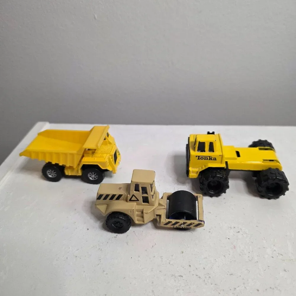 Lot of Three Construction Miniature Vehicles Tonka